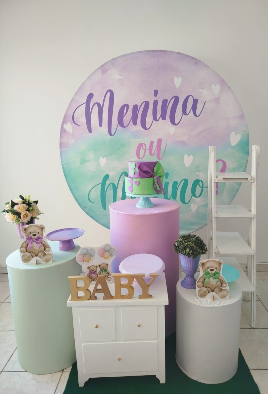 Kit Promocional Chá Revelação Lilas E Verde Slim - Agenda