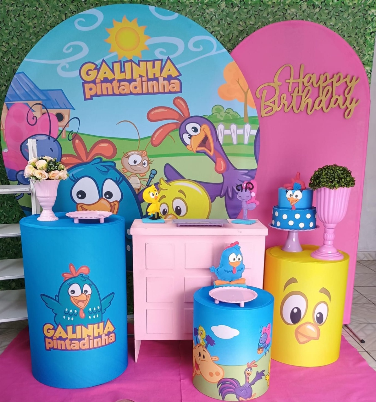Kit Premium Galinha Pintadinha Rosa - Agenda
