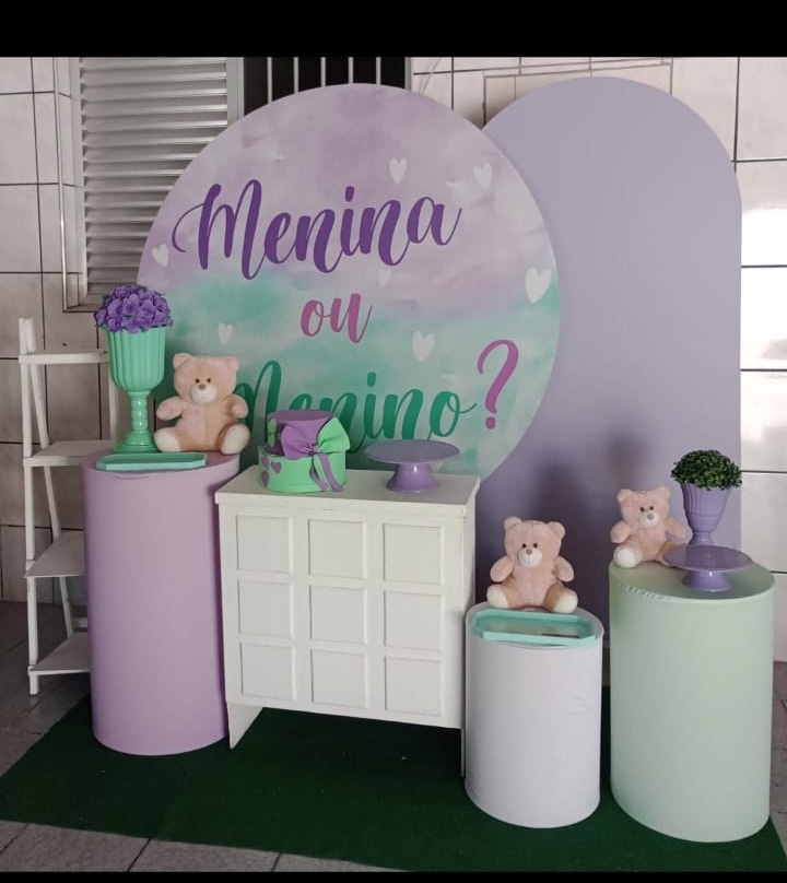 Kit Premium Chá Revelação Lilás E Verde Slim - Agenda