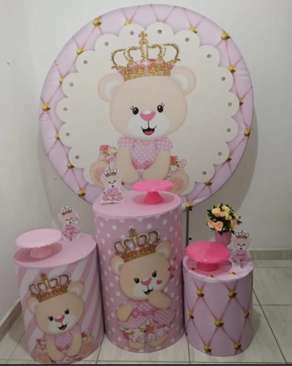 Kit Básico Ursinha Princesa Pd - Agenda