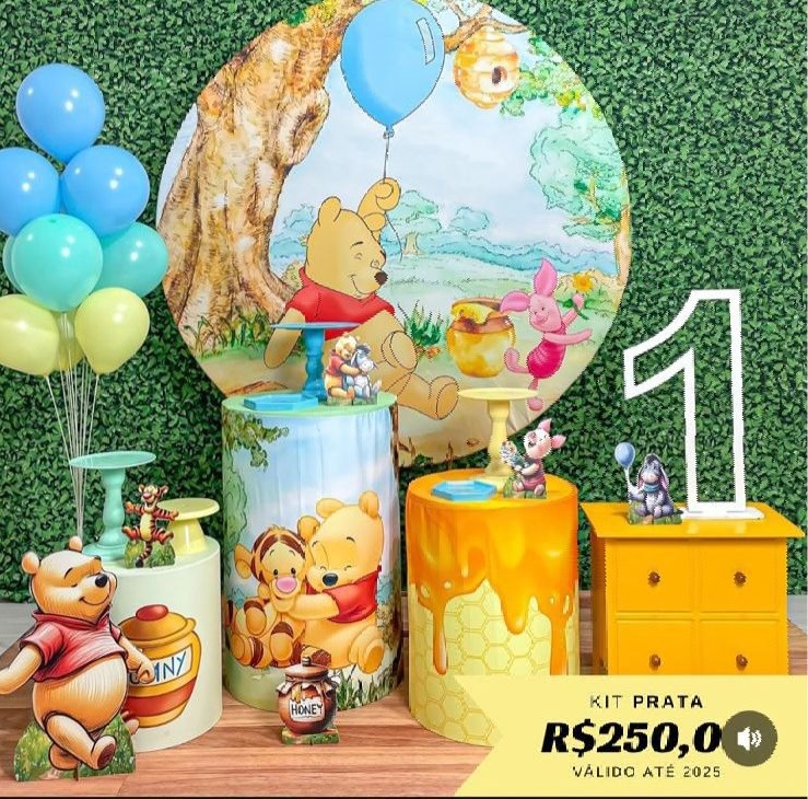 Ursinhp Pooh - Prata - Realize Sonhos 
