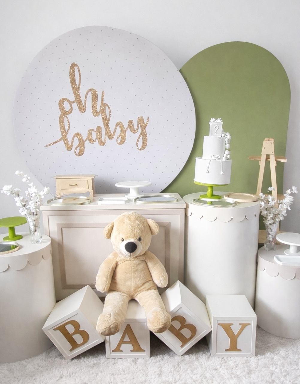 Urso Oh Baby Verde  / Kit  Ouro    - PEGUE E MONTE DA DRYCA 