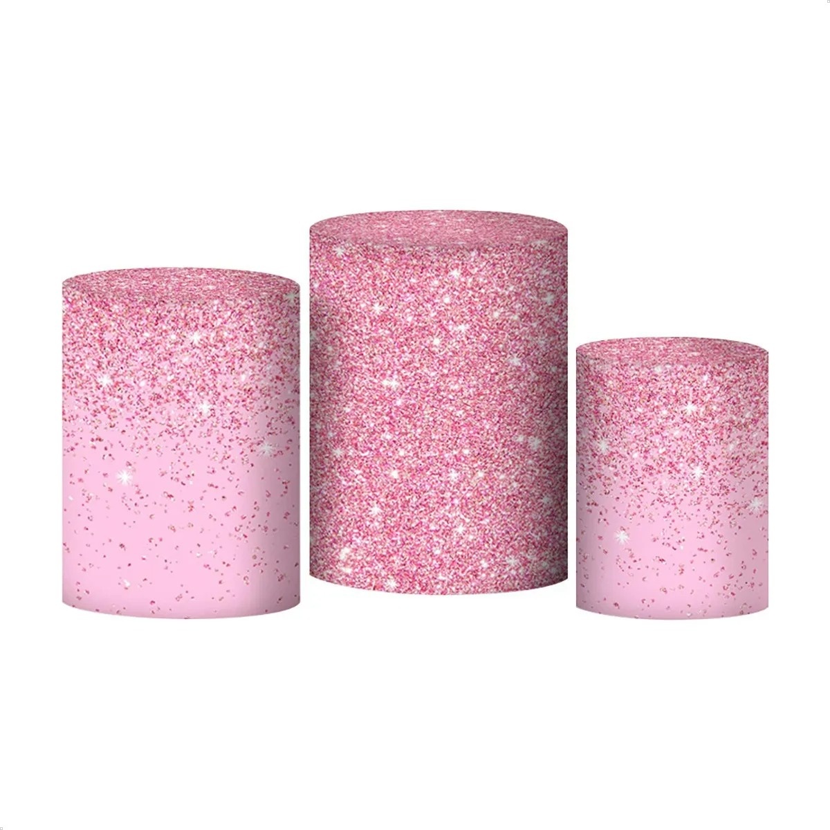 Capa Cilindro Rosa Glitter - PEGUE E MONTE DA DRYCA 