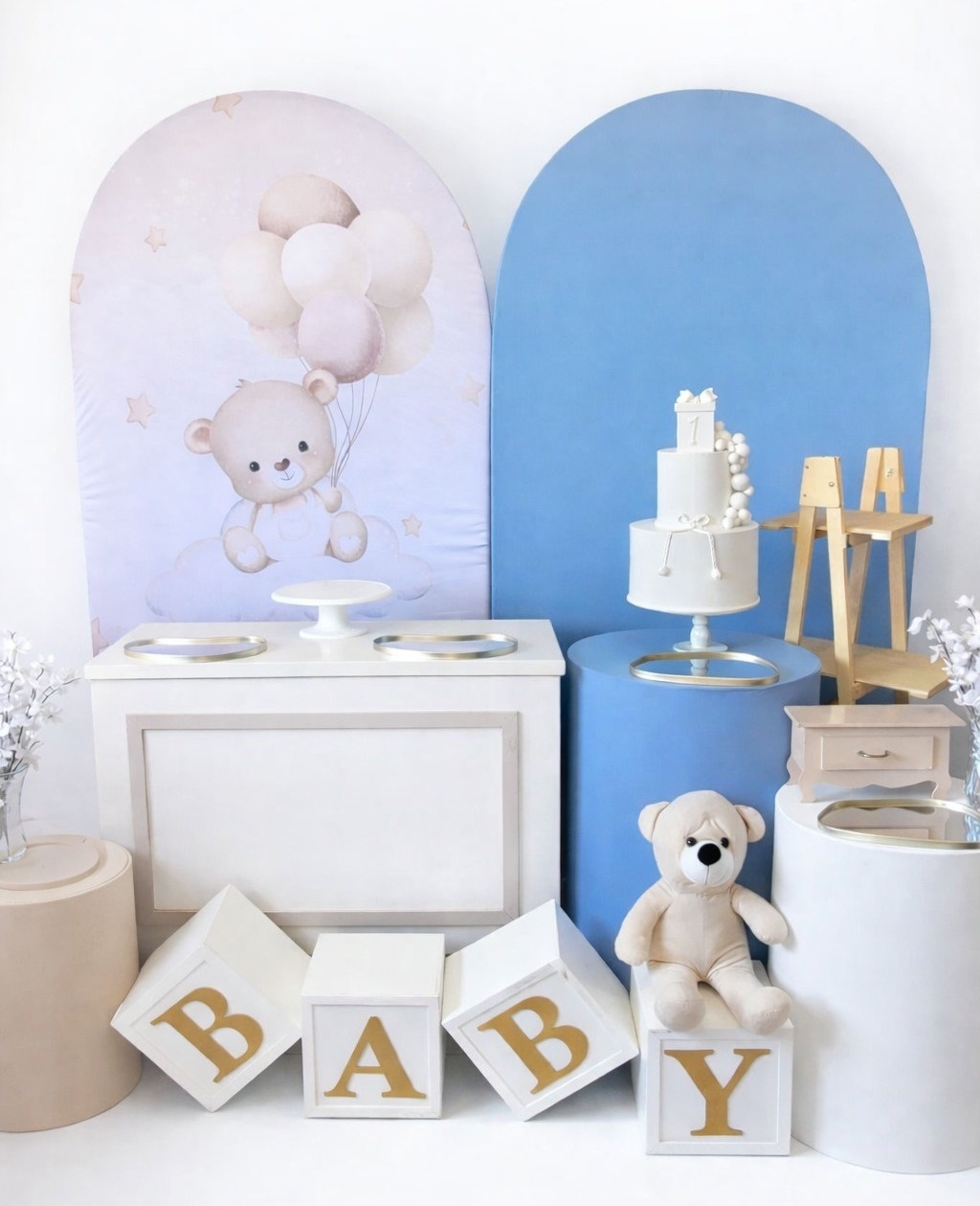 Urso Balão Azul / Kit  Ouro   - PEGUE E MONTE DA DRYCA 