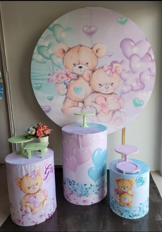 Urso Verde E Lilas  Cha Rev. -- Kit  Bronze     - PEGUE E MONTE DA DRYCA 