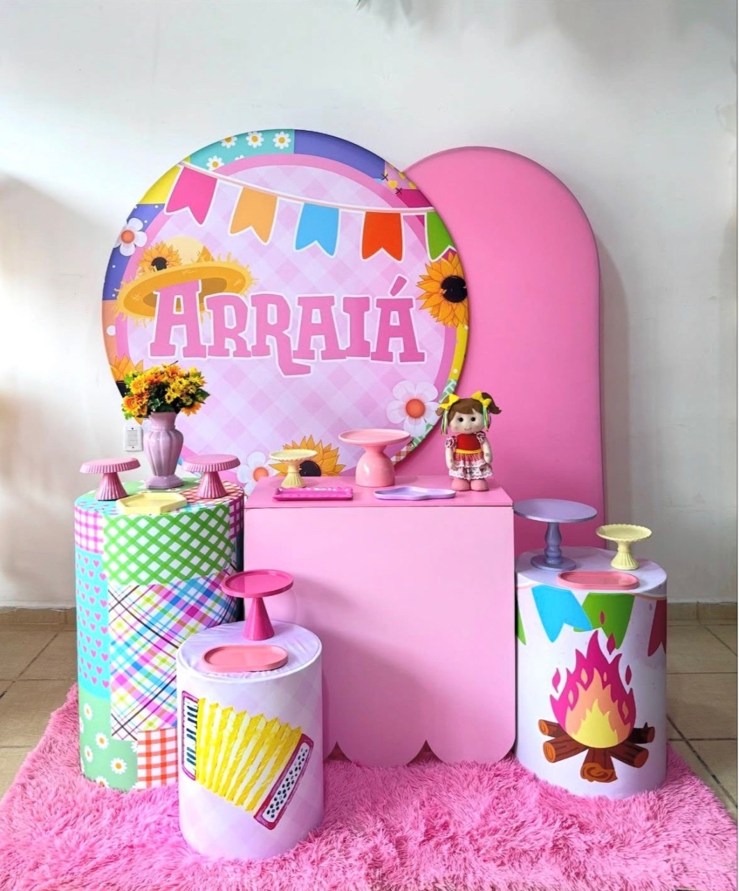 Kit Luxo Arraiá Rosa - Kasari Variedades