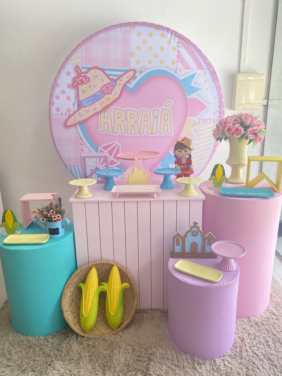 Kit Luxo Arraial Rosa - Kasari Variedades