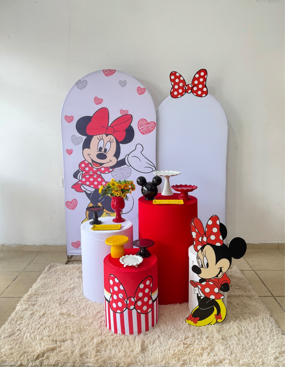 Kit Super Luxo Minnie Vermelha - Kasari Variedades