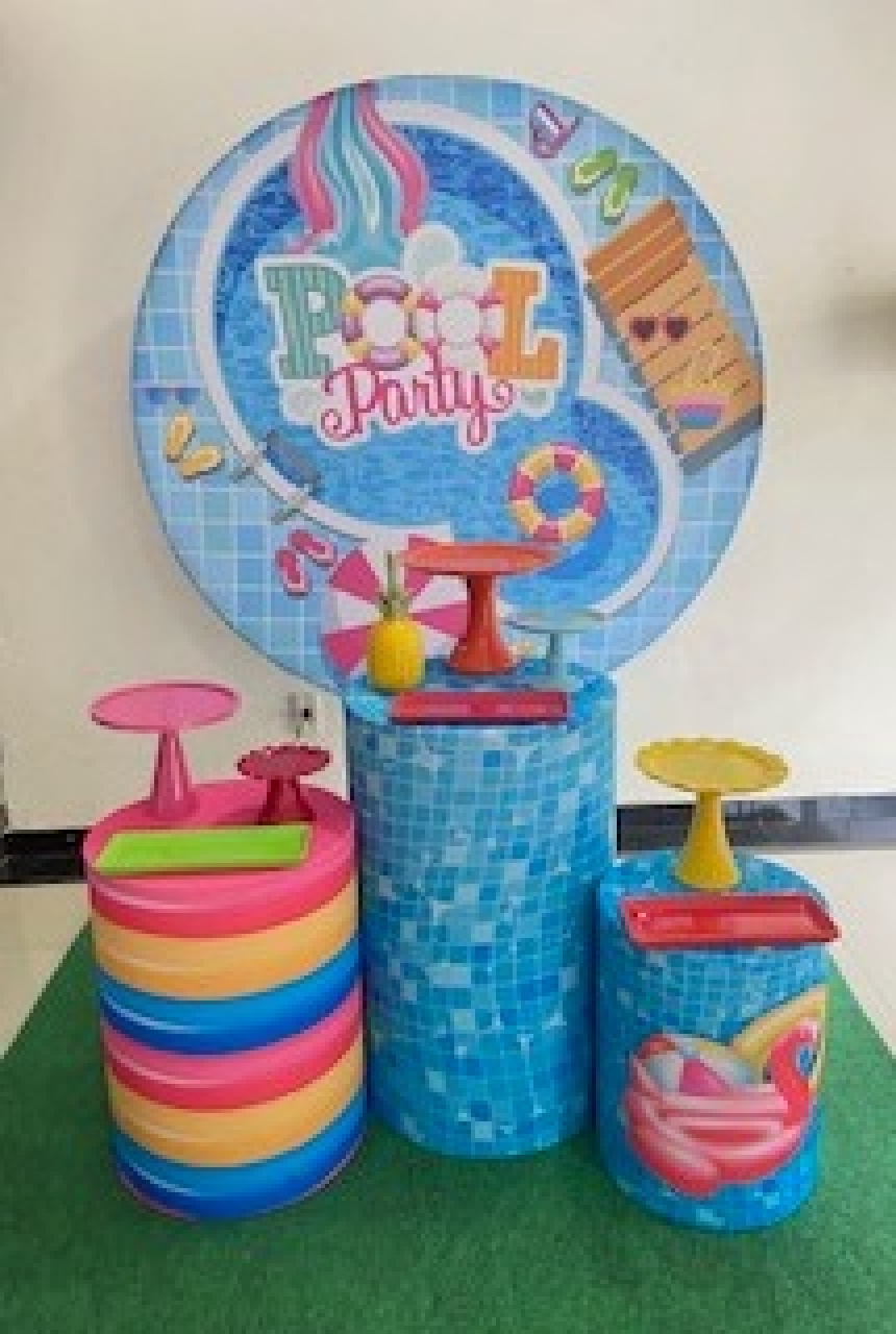 Comemorar Pool Party Menina - Kasari Variedades