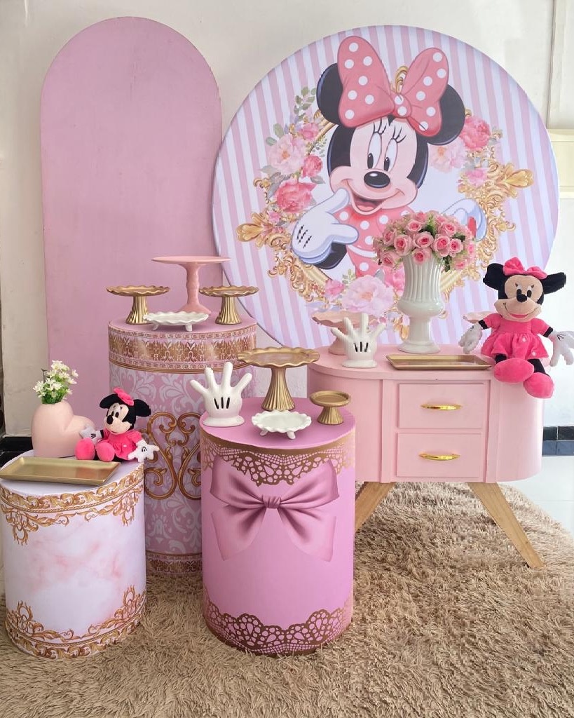 Kit Luxo Minnie Rosa - Kasari Variedades