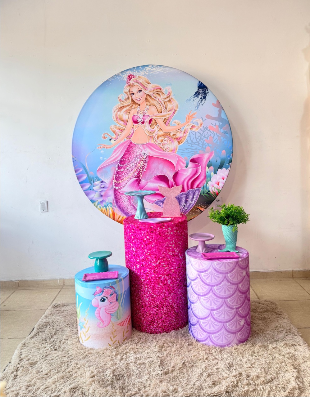 Kit Comemorar Barbie Sereia - Kasari Variedades