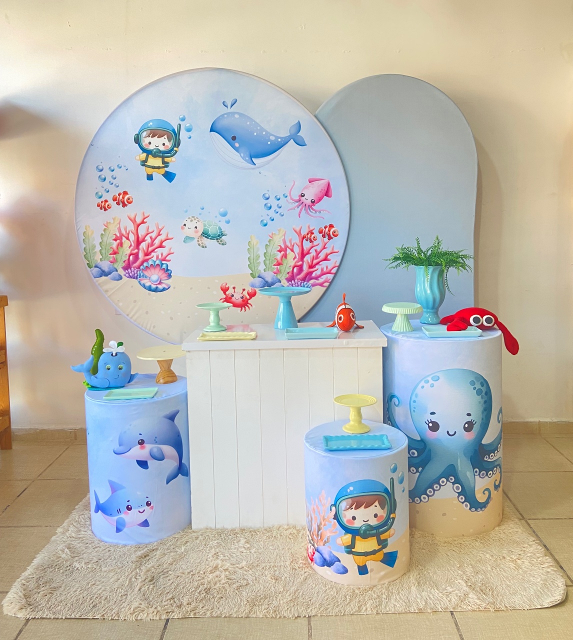 Kit Luxo Fundo Do Mar 2 - Kasari Variedades