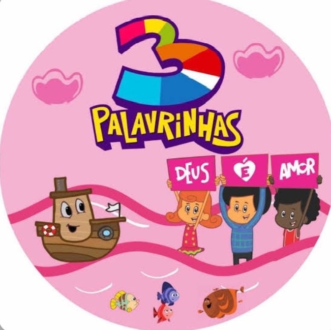 Sublimado Painel 1.5 Três Palavrinhas Rosa - Kasari Variedades