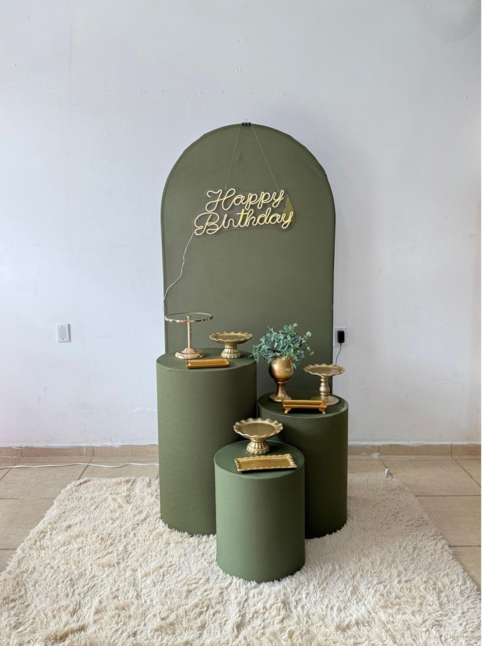 Kit Adulto Verde Oliva E Dourado - Kasari Variedades