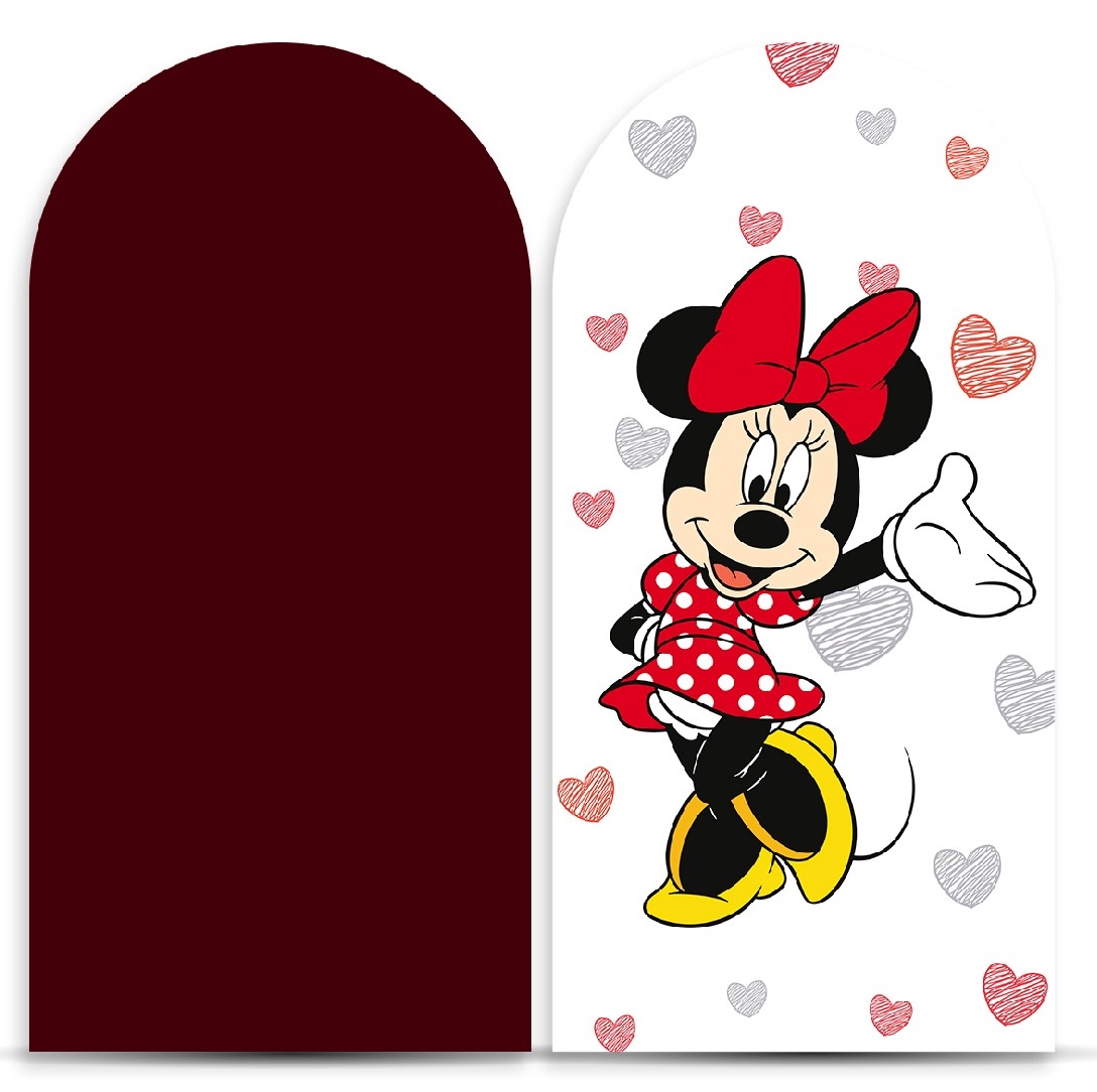 Sublimado Painel Romano Minnie Vermelha  - Kasari Variedades