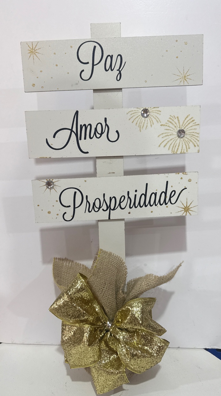 Placa Ano Novo Palavras - Kasari Variedades