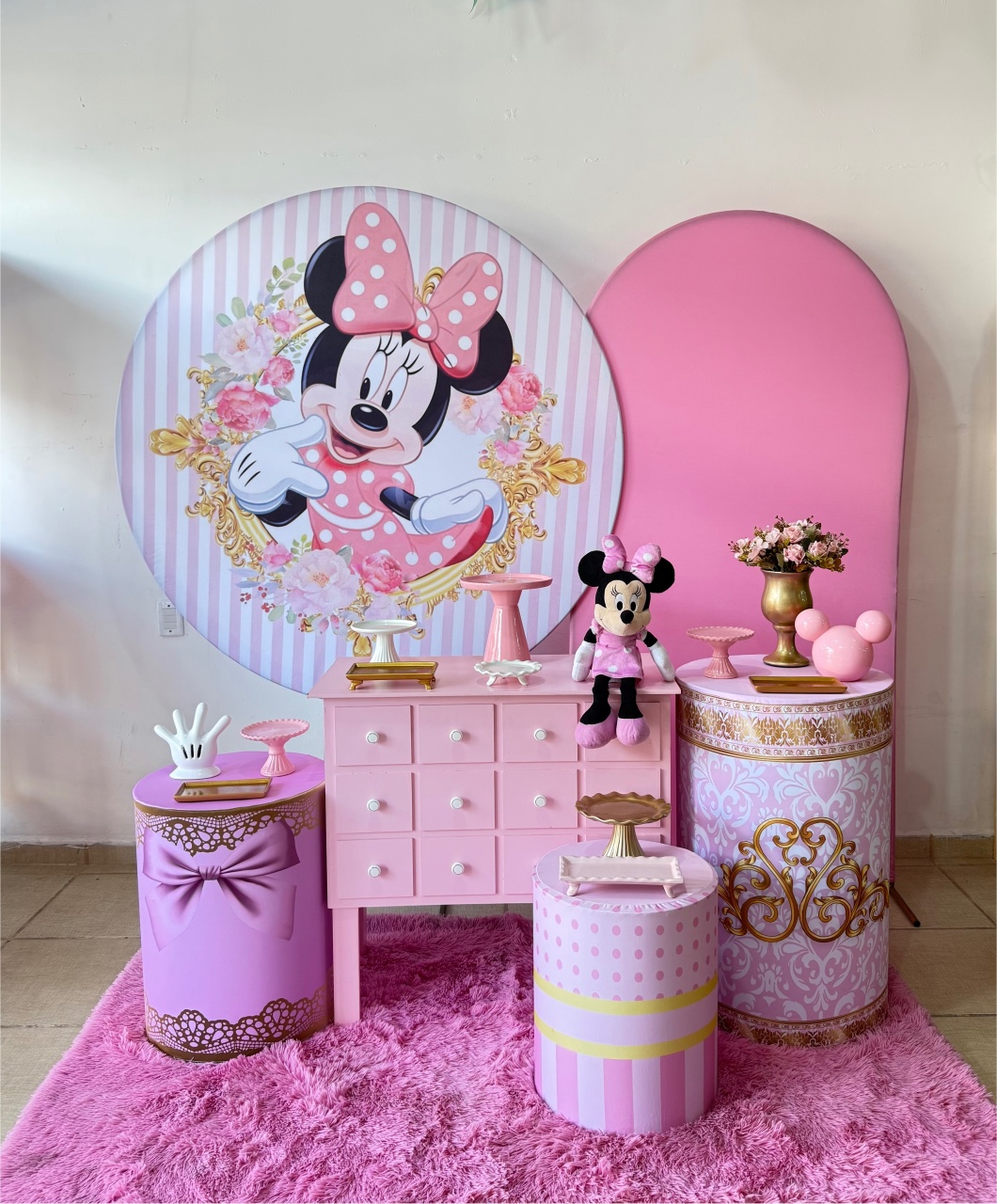 Kit Luxo Minnie Rosa - Kasari Variedades