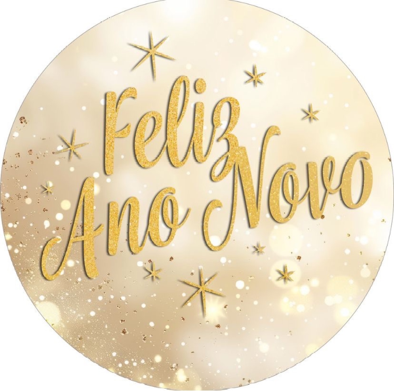 Painel Redondo - Feliz Ano Novo  - Kasari Variedades