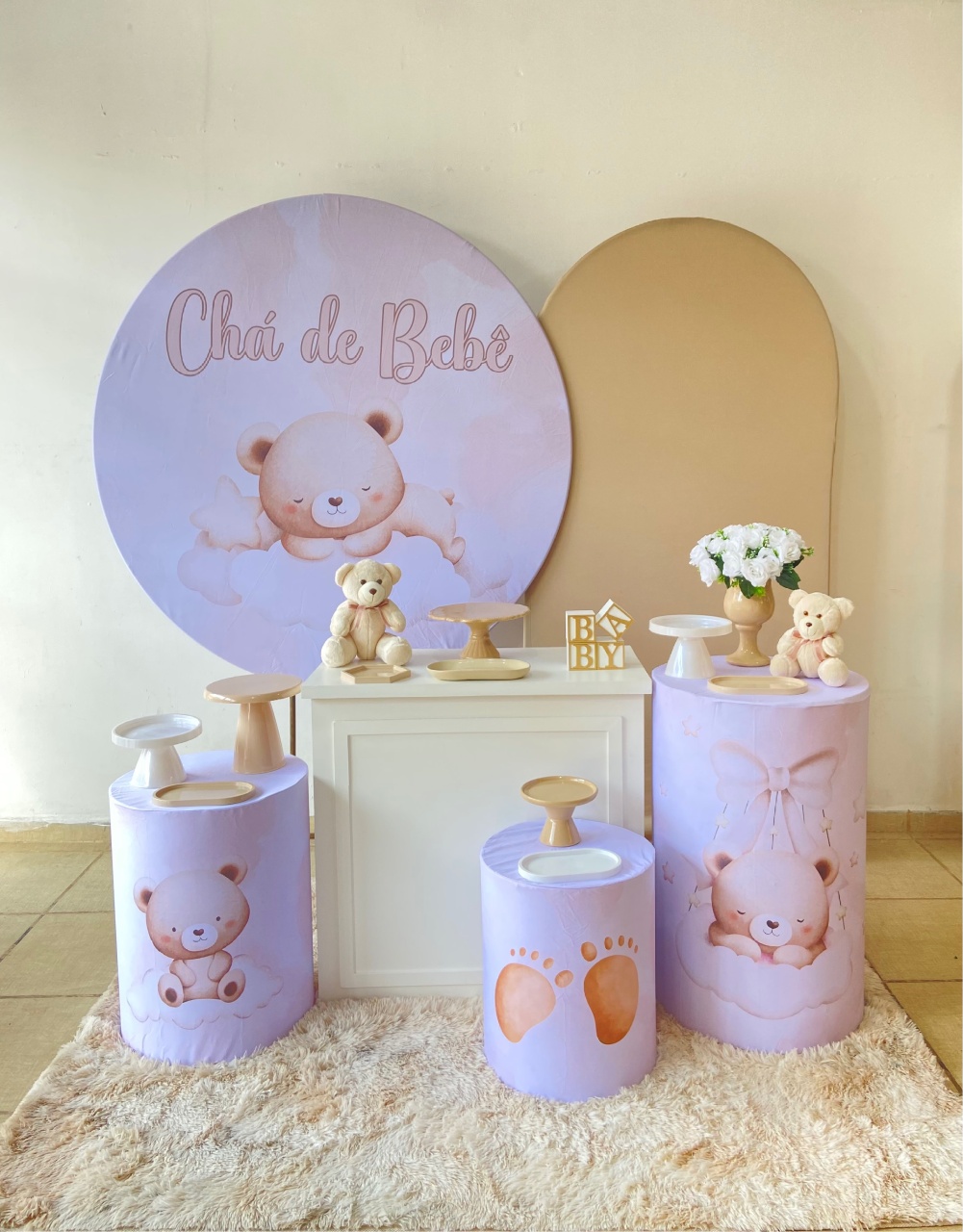 Kit Luxo Chá de Bebê Nude - Kasari Variedades