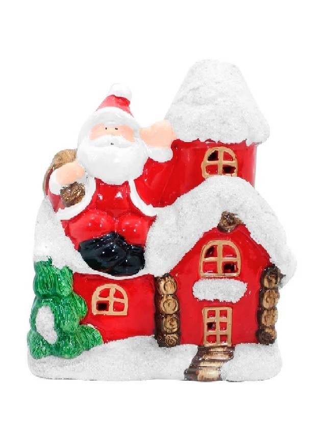Enfeite Casinha Do Papai Noel P - Kasari Variedades