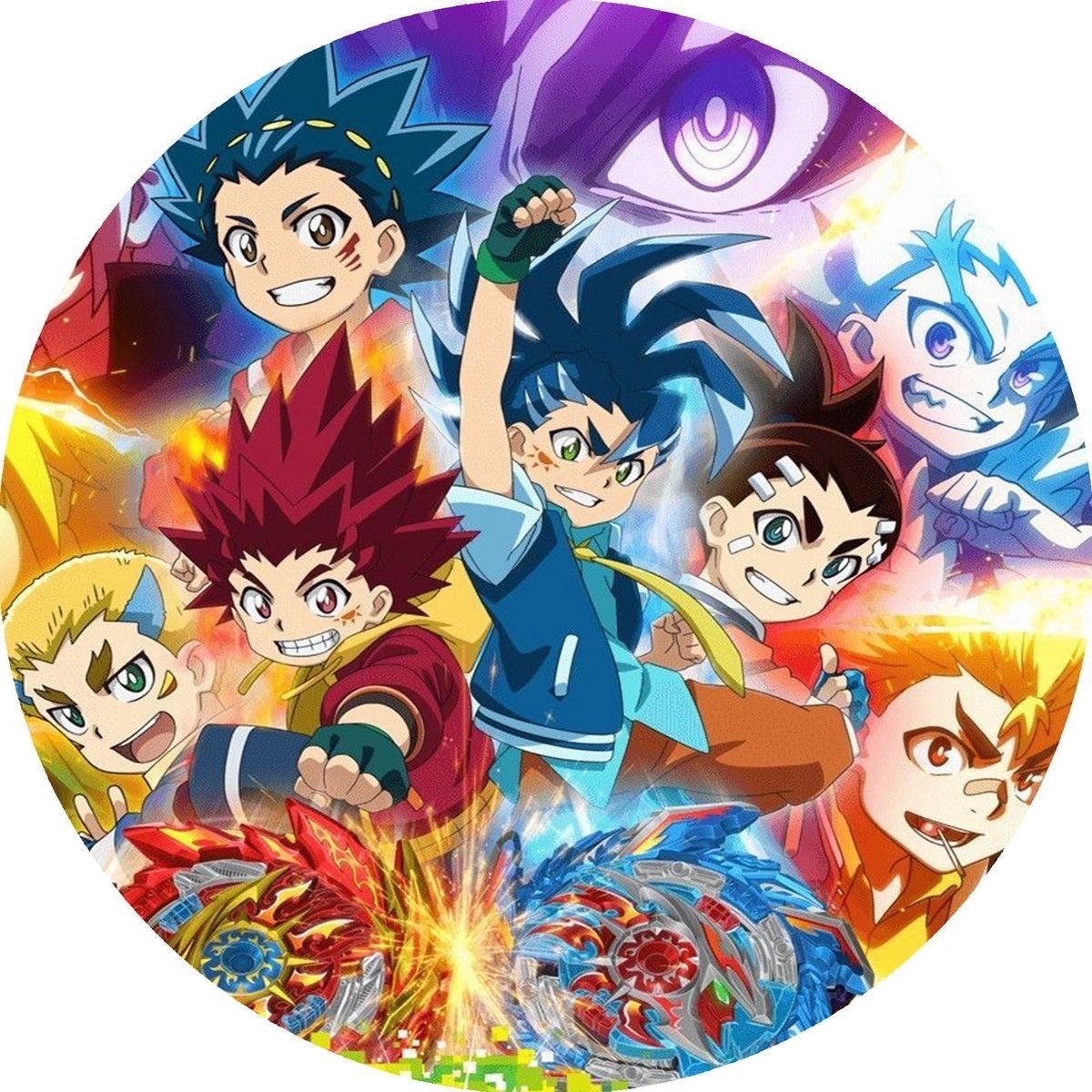 Sublimado Painel 50Cm Beyblade  - Kasari Variedades