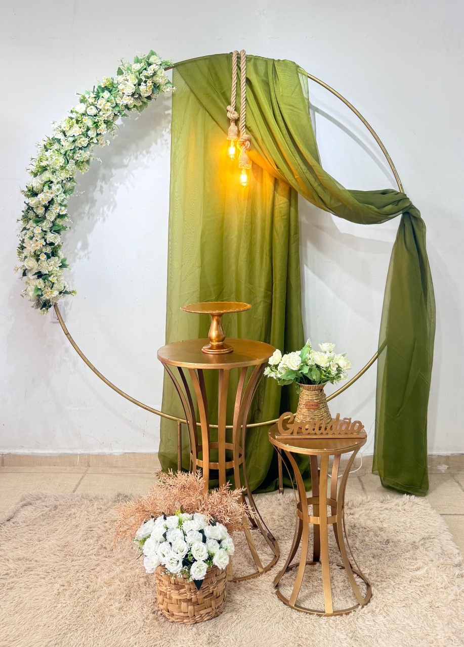 Kit Cenário Verde E Dourado - Kasari Variedades