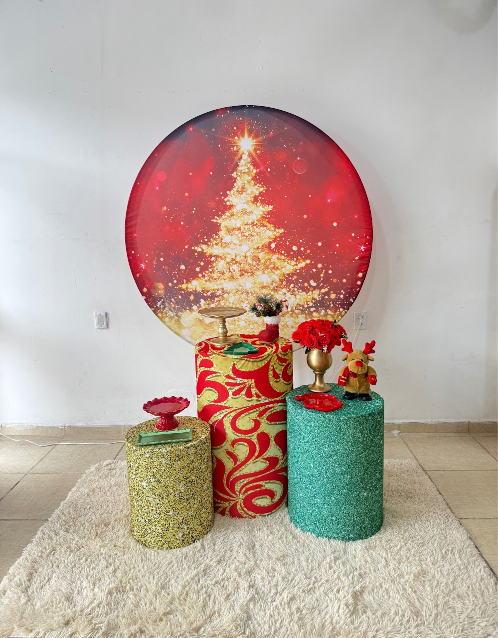 Kit Natalino 05 Árvore de Natal Dourada (2025) - Kasari Variedades