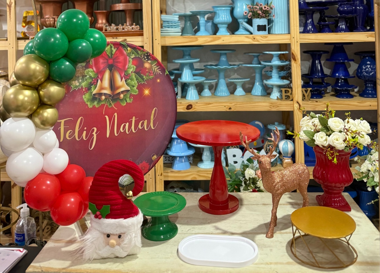 Kit Natalino 18 Mini Cenário Feliz Natal - Kasari Variedades