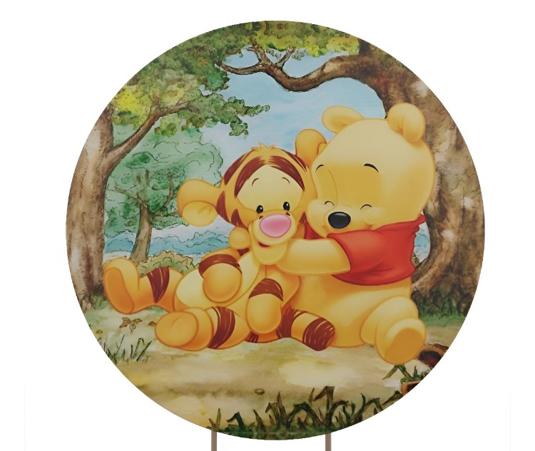 Sublimado Painel Ursinho Pooh Candy Color  - Kasari Variedades