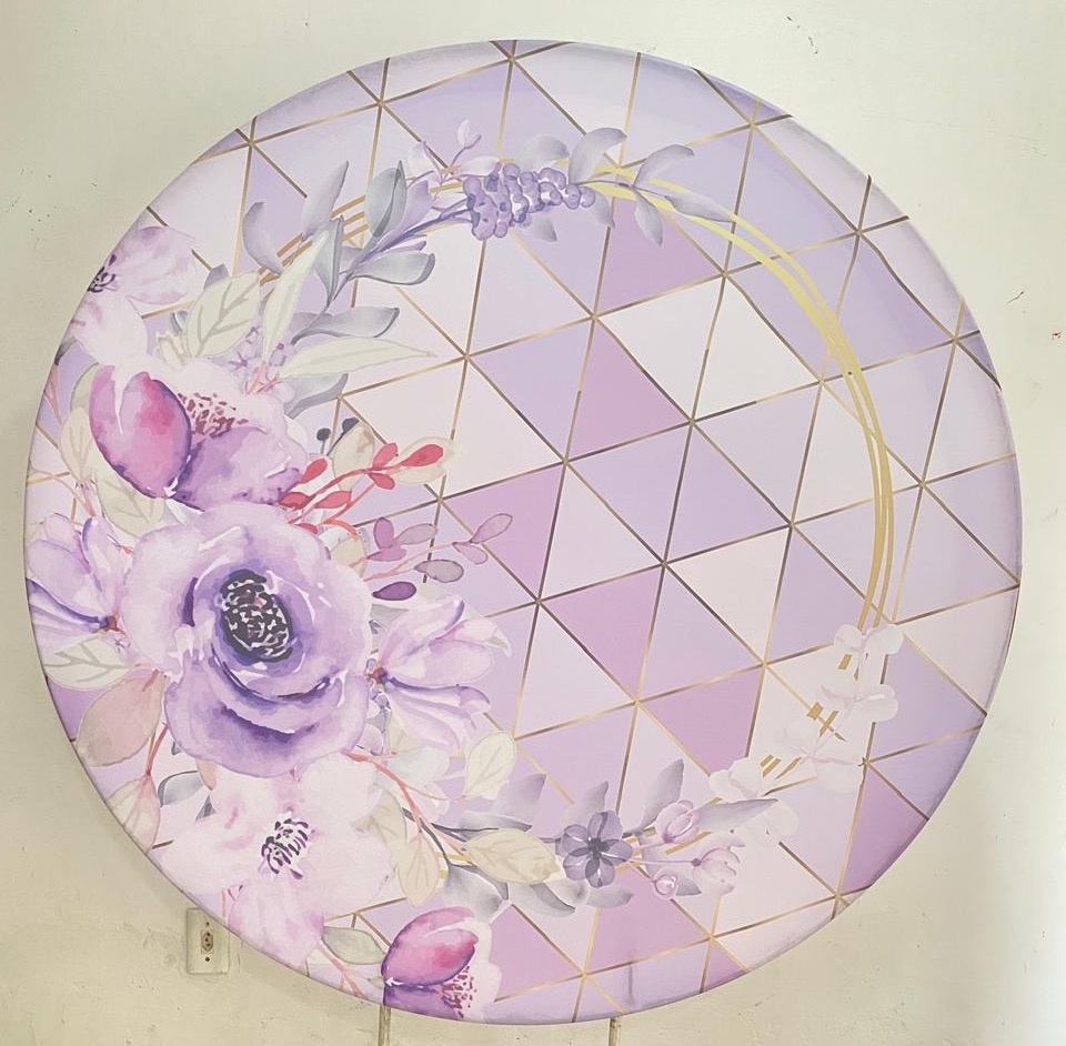 Sublimado Painel Floral Lilas - Kasari Variedades