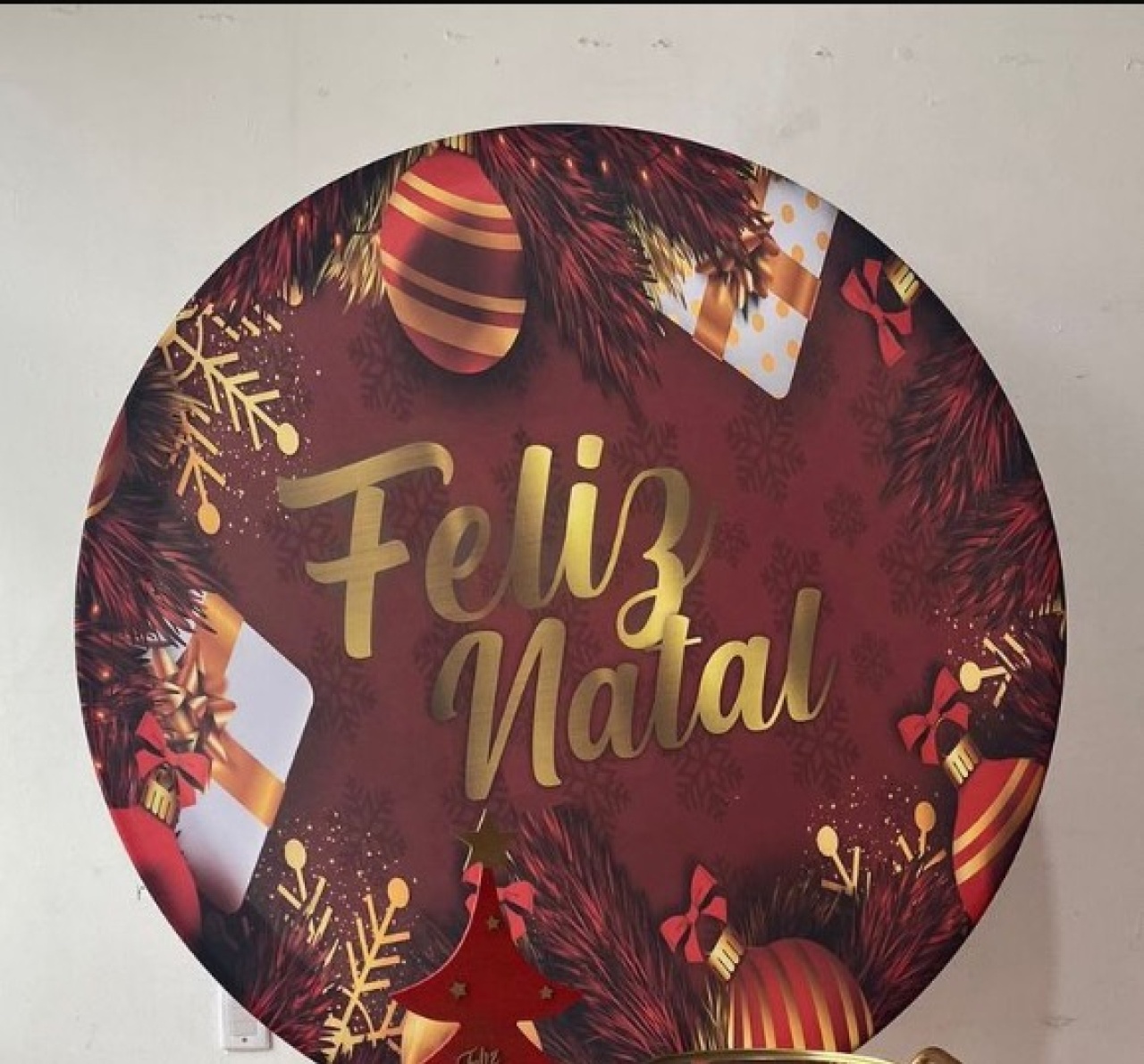 Sublimado Painel 1.30 Feliz Natal Presentes  - Kasari Variedades