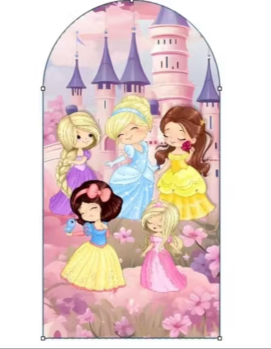 Sublimado Painel Romano Princesas Cute - Kasari Variedades