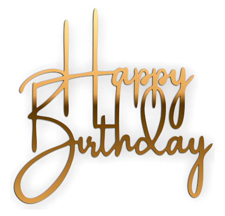 Happy Birthday Em Acrílico  - Kasari Variedades