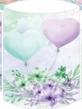 Capa de Cilindro G Chá Revelação Verde E Lilas - Kasari Variedades
