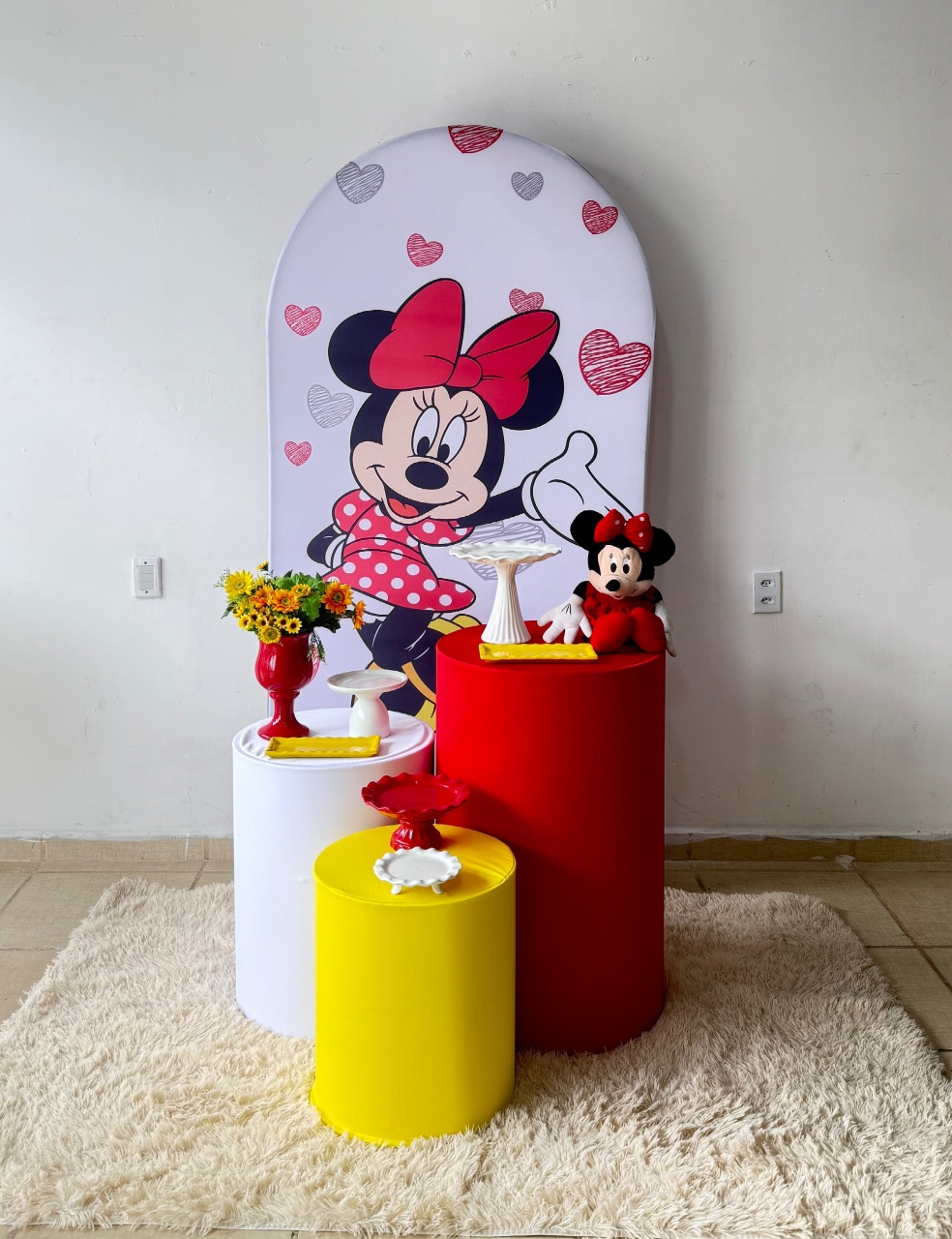 Kit Romano Comemorar Minnie Vermelha - Kasari Variedades