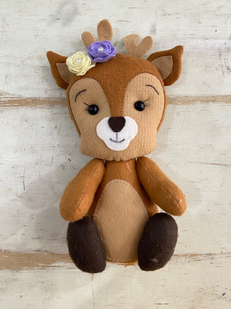 Boneco Feltro Alce Menina - Kasari Variedades