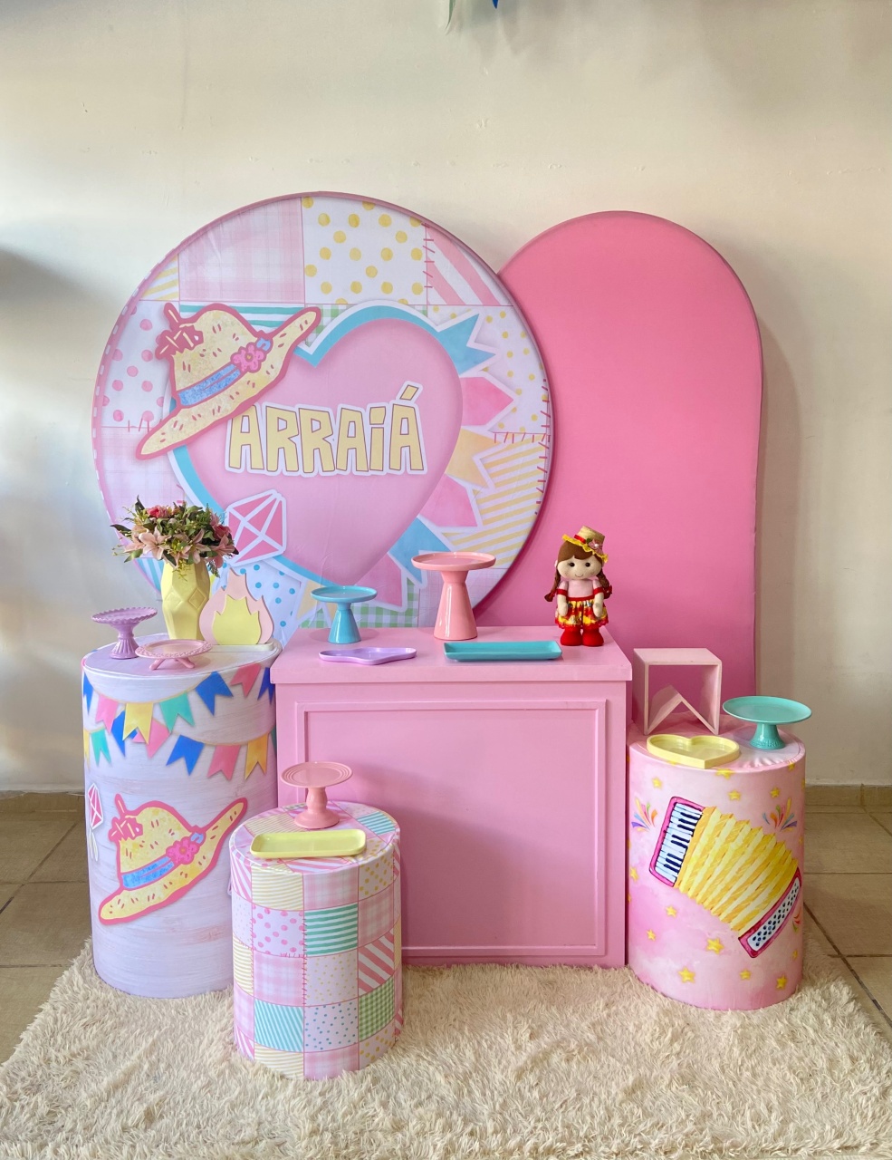 Luxo Arraia Rosa - Kasari Variedades