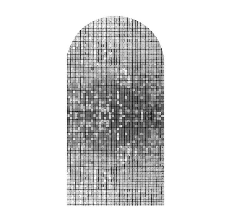 Painel Romano Sublimado Lantejoula Prata - Kasari Variedades