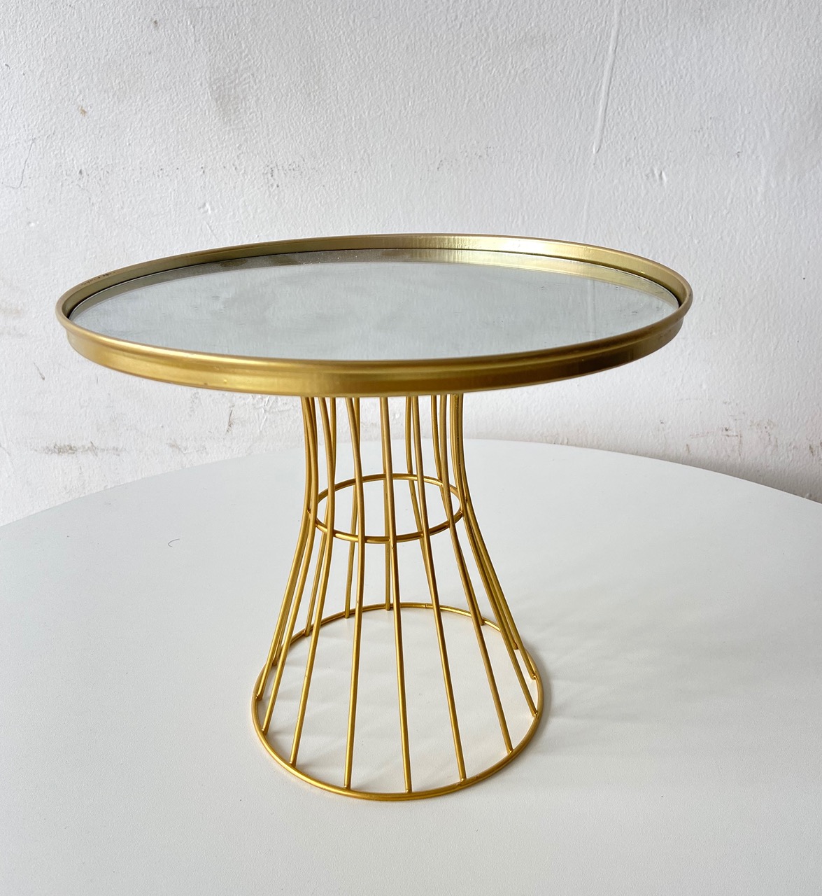 Boleira Espelhada Cone Luxo Dourada  - Kasari Variedades