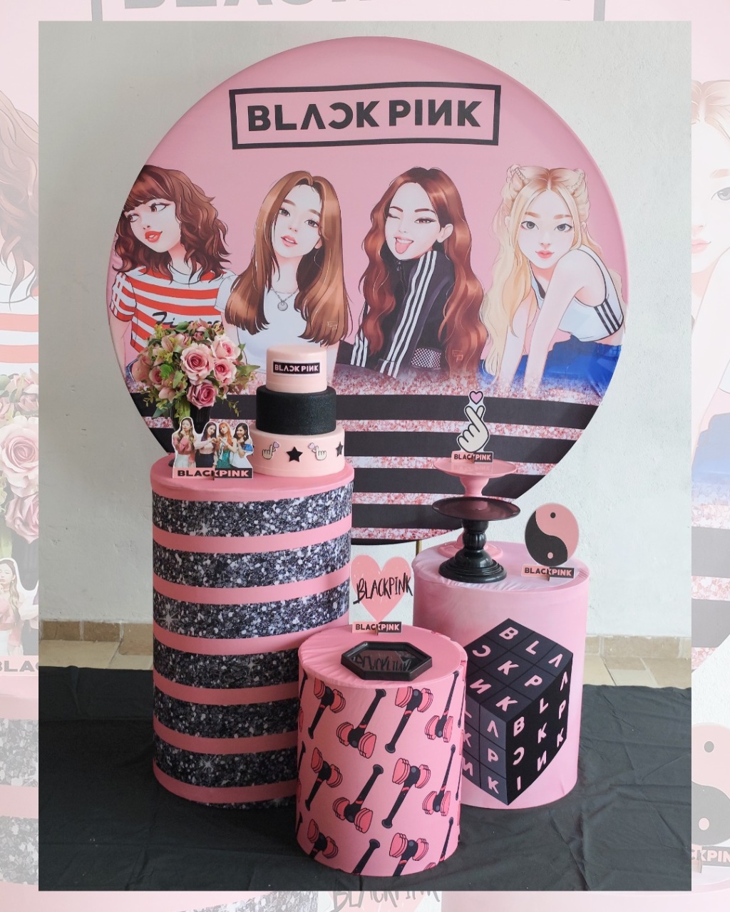 Kit Padrão:black Pink  - vilafestiva