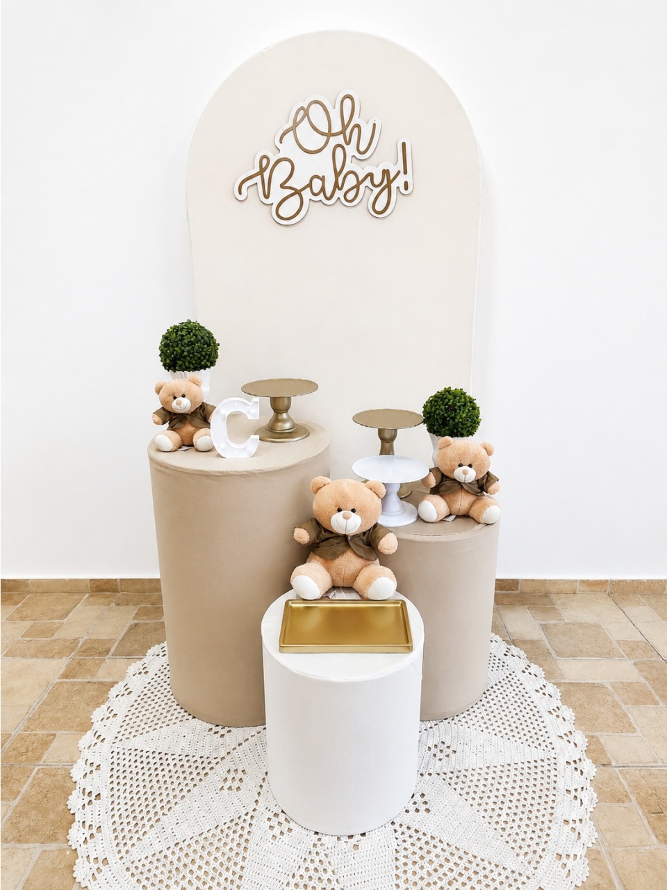 Cha de Bebe Bege - vilafestiva