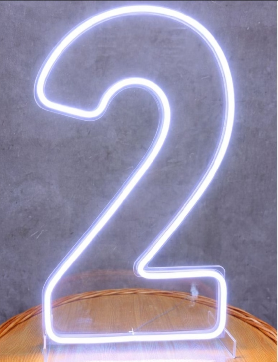 Número 2 Luz Branca _50Cm - vilafestiva