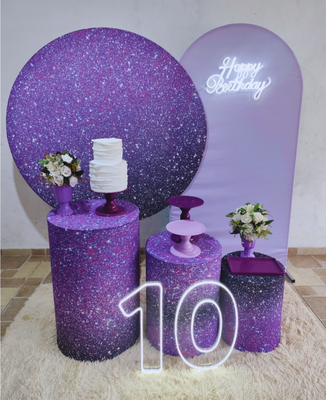 Kit Glitter Lilás - vilafestiva