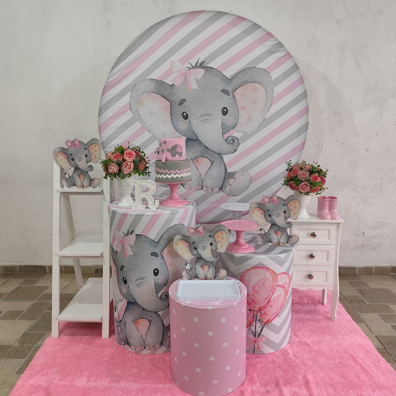 Kit Vila: Elefante Rosa  - vilafestiva