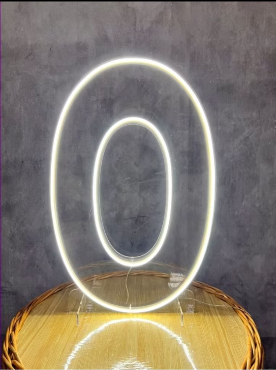 Número Zero Luz Branca 50 Cm - vilafestiva