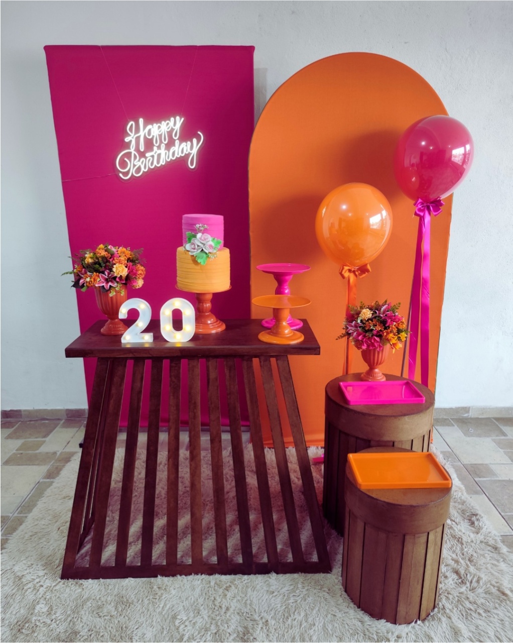 Composição Pink E Laranja - vilafestiva