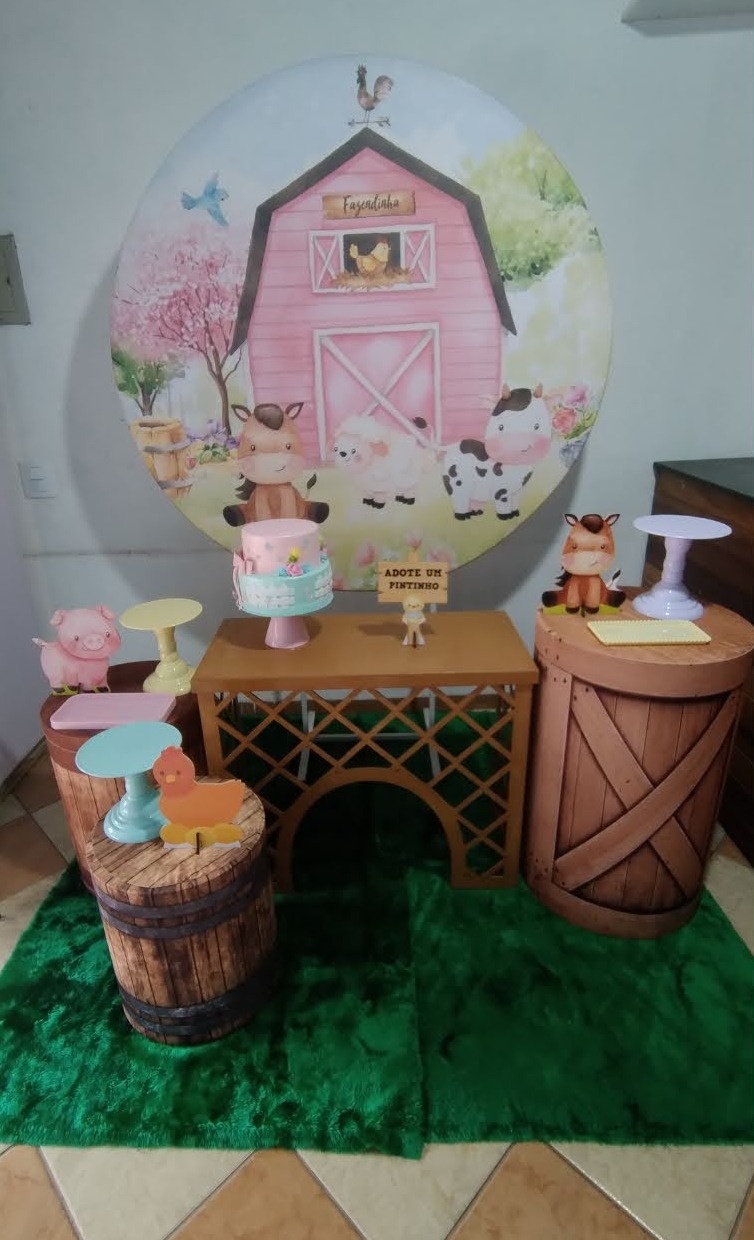 Kit Ouro Fazendinha Rosa (Mod.2) - Pegue Monte Jaque Moreno