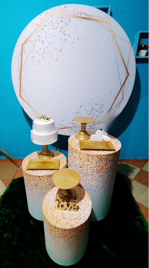 Kit Prata Branco Glitter Casamento/Noivado (Mod.1) - Pegue Monte Jaque Moreno