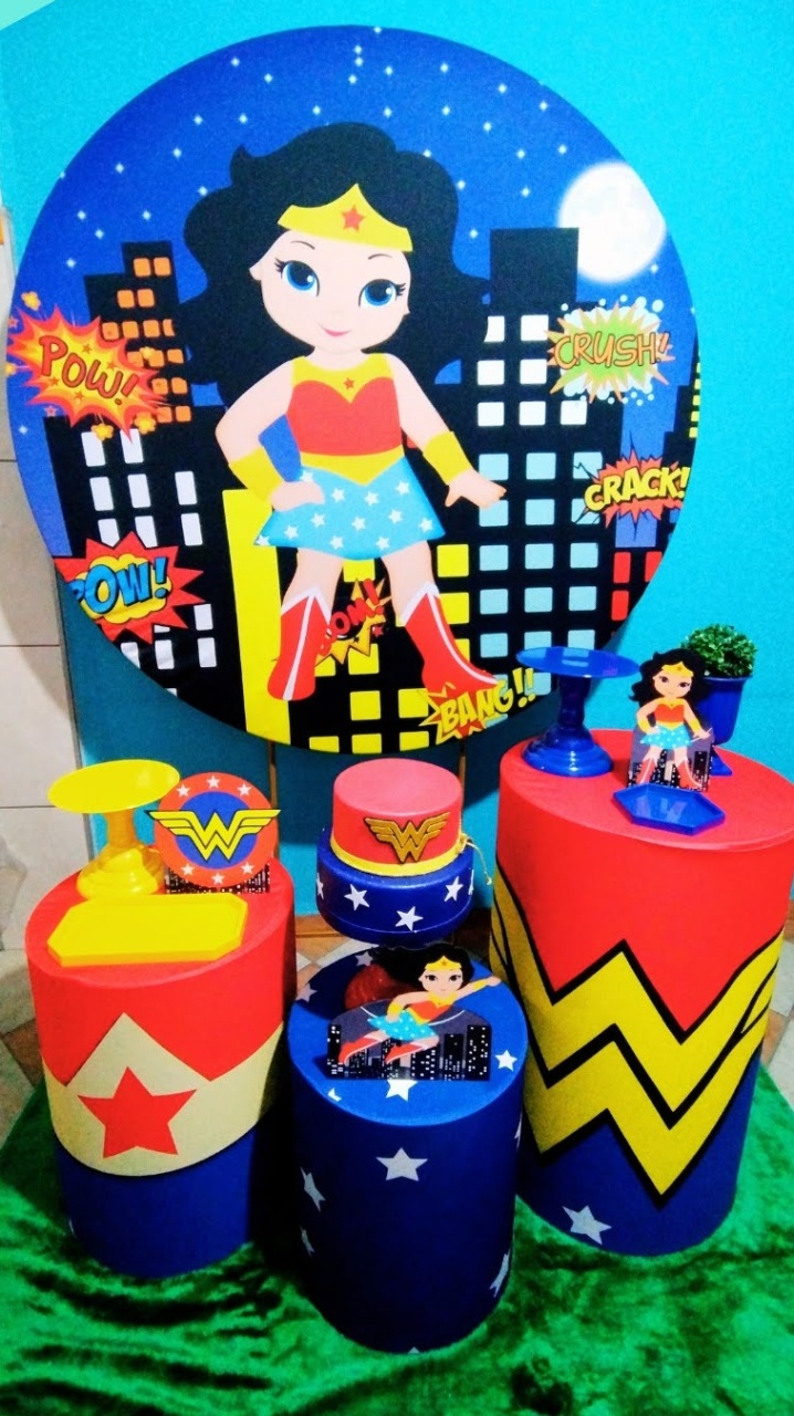 Kit Prata Mulher Maravilha Cute 1  - Pegue Monte Jaque Moreno