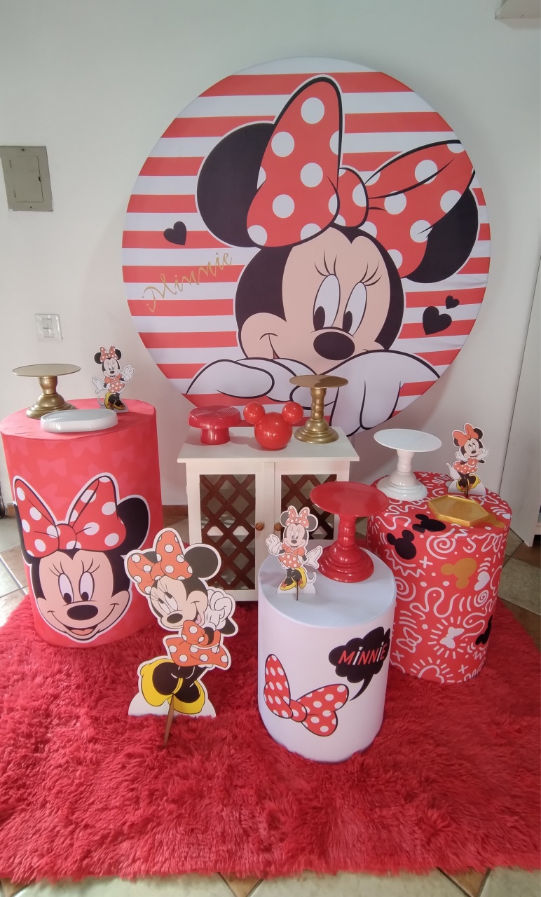 Kit Ouro Minnie Vermelha - Pegue Monte Jaque Moreno